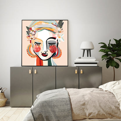 70cmx70cm Sophie Black Frame Canvas Wall Art-Home &amp; Garden &gt; Wall Art-PEROZ Accessories