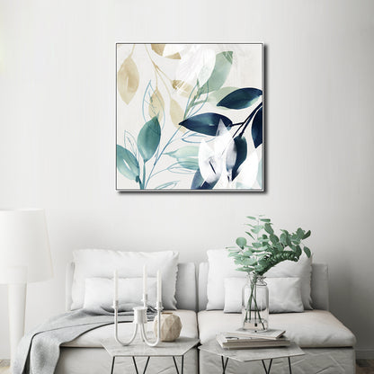 60cmx60cm Watercolour style leaves 2 Sets White Frame Canvas Wall Art-Home &amp; Garden &gt; Wall Art-PEROZ Accessories