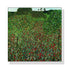 60cmx60cm Field of Poppies by Gustav Klimt White Frame Canvas Wall Art-Home & Garden > Wall Art-PEROZ Accessories