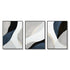 50cmx70cm Abstract Navy Blue 3 Sets Black Frame Canvas Wall Art-Home & Garden > Wall Art-PEROZ Accessories
