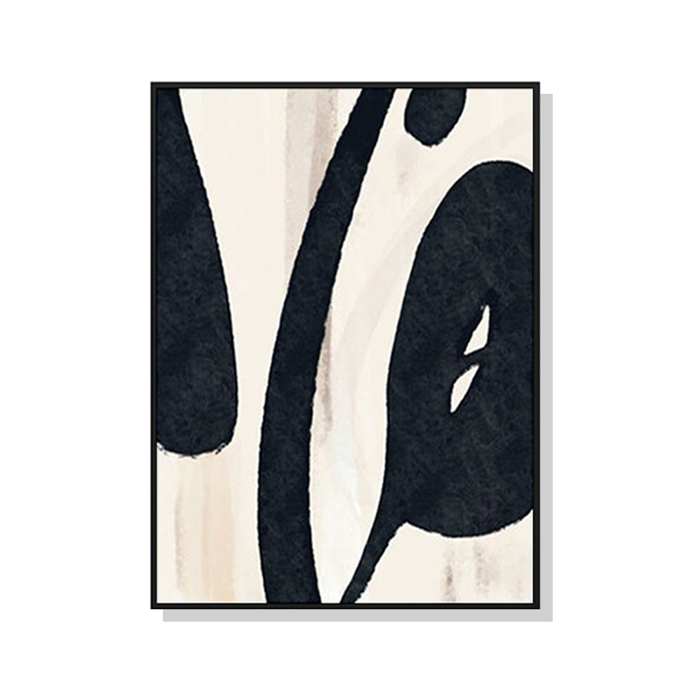 70cmx100cm Black Ink Black Frame Canvas Wall Art-Home & Garden > Wall Art-PEROZ Accessories