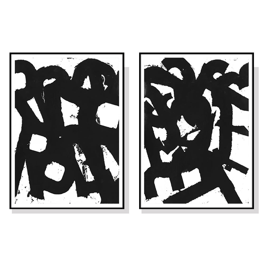 70cmx100cm Rock N Roll 2 Sets Black Frame Canvas Wall Art-Home &amp; Garden &gt; Wall Art-PEROZ Accessories