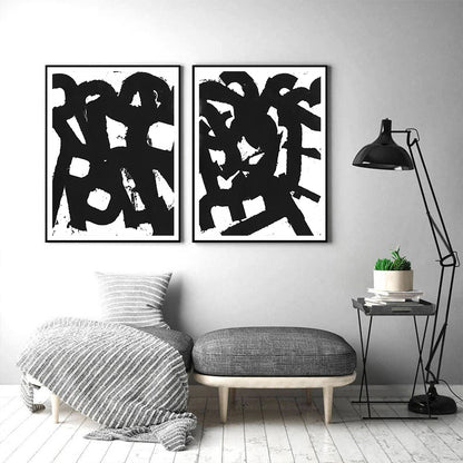 70cmx100cm Rock N Roll 2 Sets Black Frame Canvas Wall Art-Home &amp; Garden &gt; Wall Art-PEROZ Accessories