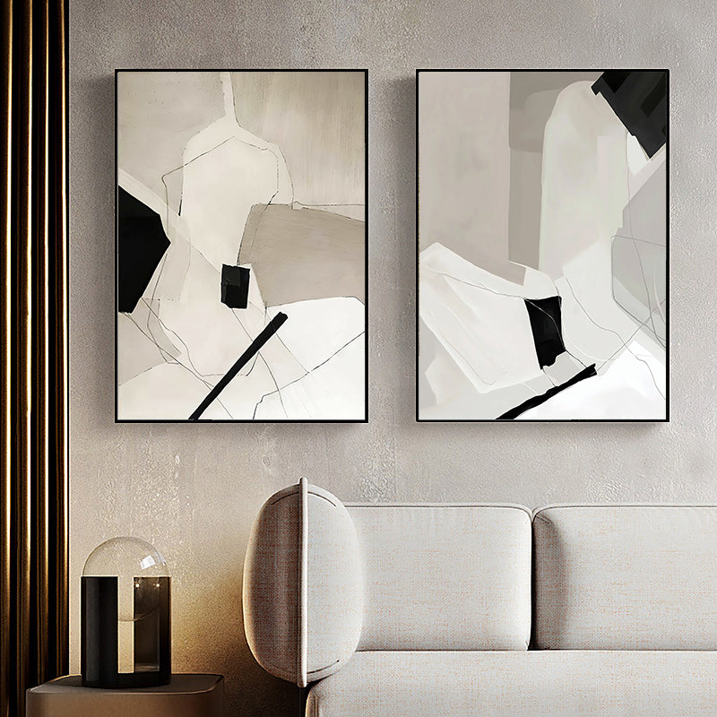40cmx60cm Modern Abstract 3 Sets Black Frame Canvas Wall Art-Home &amp; Garden &gt; Wall Art-PEROZ Accessories