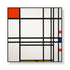 70cmx70cm Abstract Art By Piet Mondrian Black Frame Canvas Wall Art-Home & Garden > Wall Art-PEROZ Accessories