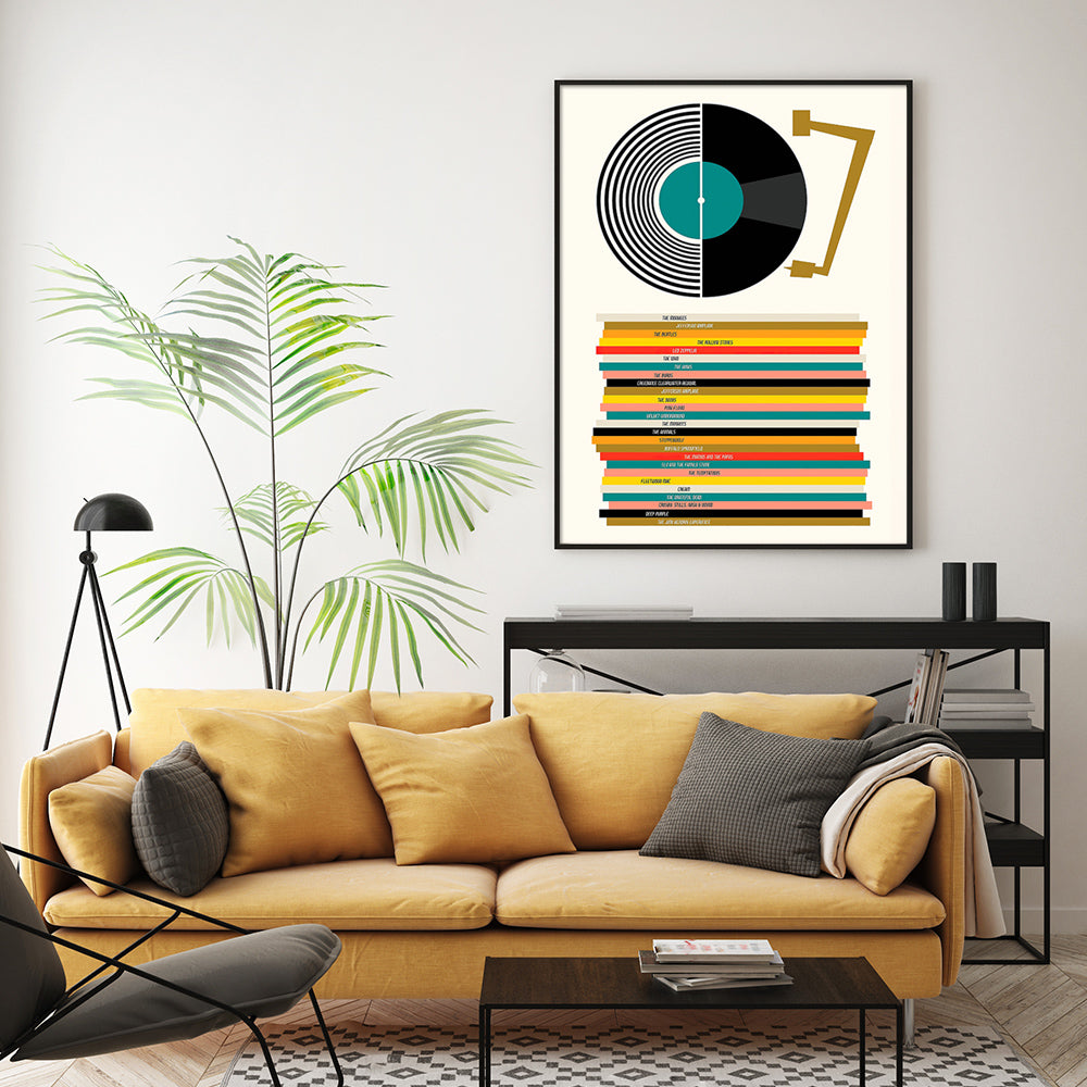50cmx70cm Music Black Frame Canvas Wall Art-Home &amp; Garden &gt; Wall Art-PEROZ Accessories