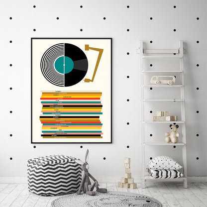 50cmx70cm Music Black Frame Canvas Wall Art-Home &amp; Garden &gt; Wall Art-PEROZ Accessories