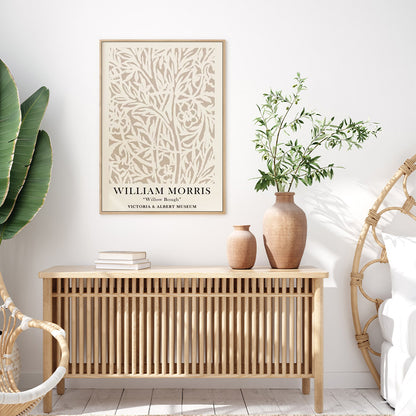 50cmx70cm William Morris Neutral Wood Frame Canvas Wall Art-Home &amp; Garden &gt; Wall Art-PEROZ Accessories