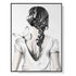 80cmx120cm Woman Back With Butterfly Black Frame Canvas Wall Art-Home & Garden > Wall Art-PEROZ Accessories