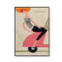 50cmx70cm Scooter Black Frame Canvas Wall Art-Home & Garden > Wall Art-PEROZ Accessories