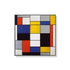50cmx50cm Large Composition A By Piet Mondrian Black Frame Canvas Wall Art-Home & Garden > Wall Art-PEROZ Accessories
