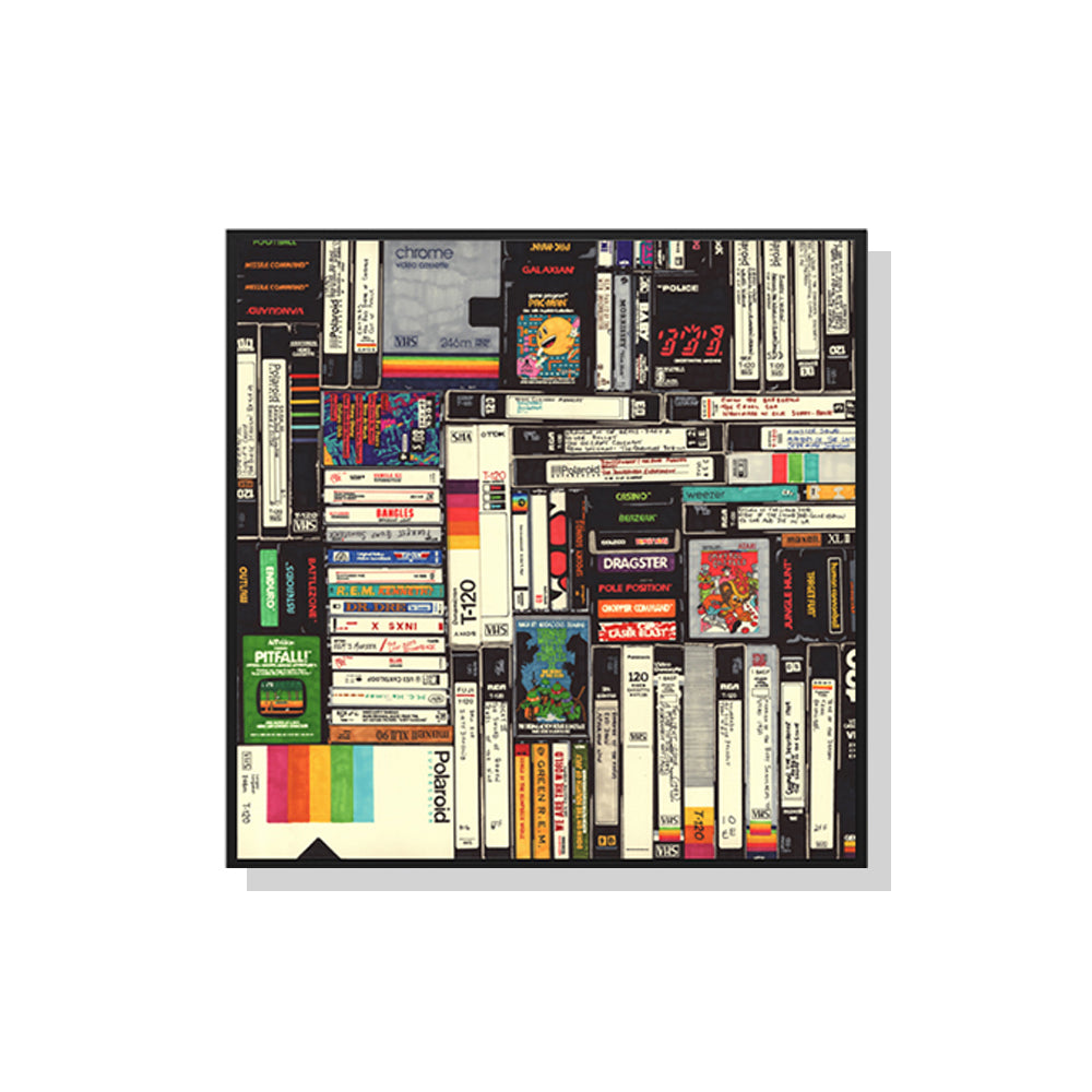 80cmx80cm Book Black Frame Canvas Wall Art-Home &amp; Garden &gt; Wall Art-PEROZ Accessories