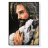 70cmx100cm Back In His Arms Black Frame Canvas Wall Art-Home & Garden > Wall Art-PEROZ Accessories