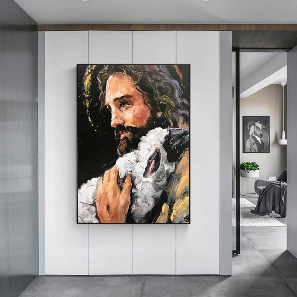 70cmx100cm Back In His Arms Black Frame Canvas Wall Art-Home &amp; Garden &gt; Wall Art-PEROZ Accessories