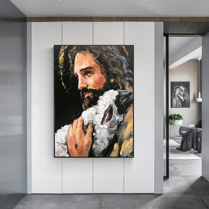 70cmx100cm Back In His Arms Black Frame Canvas Wall Art-Home &amp; Garden &gt; Wall Art-PEROZ Accessories