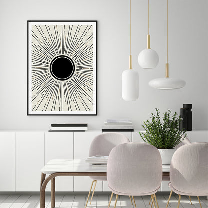 60cmx90cm Sun Rise Art Black Frame Canvas Wall Art-Home &amp; Garden &gt; Wall Art-PEROZ Accessories