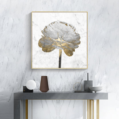 50cmx50cm Gold And White Blossom On White 2 Sets Gold Frame Canvas Wall Art-Home &amp; Garden &gt; Wall Art-PEROZ Accessories