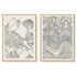 60cmx90cm Line Art Mountain 2 Sets Gold Frame Canvas Wall Art-Home & Garden > Wall Art-PEROZ Accessories