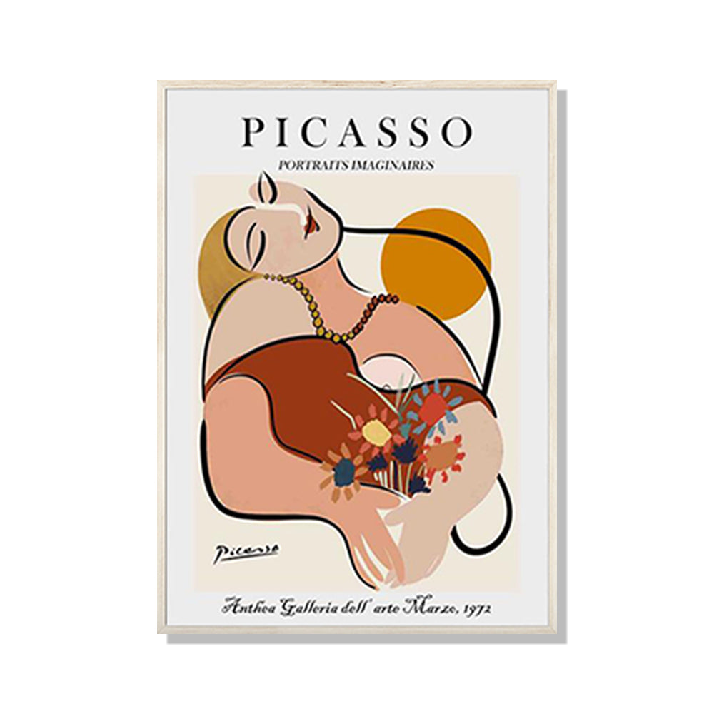 70cmx100cm Le Reve by Pablo Picasso Wood Frame Canvas Wall Art-Home &amp; Garden &gt; Wall Art-PEROZ Accessories