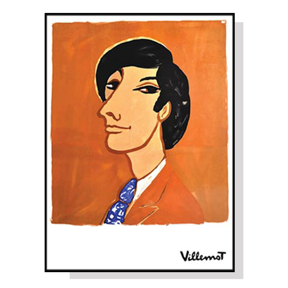 60cmx90cm Villemot 1971 Black Frame Canvas Wall Art-Home &amp; Garden &gt; Wall Art-PEROZ Accessories