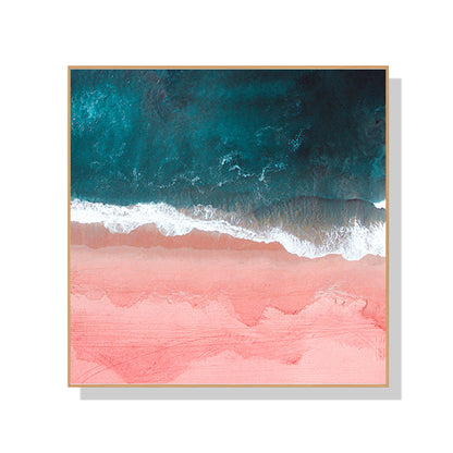 50cmx50cm Pink Sea Wood Frame Canvas Wall Art-Home &amp; Garden &gt; Wall Art-PEROZ Accessories