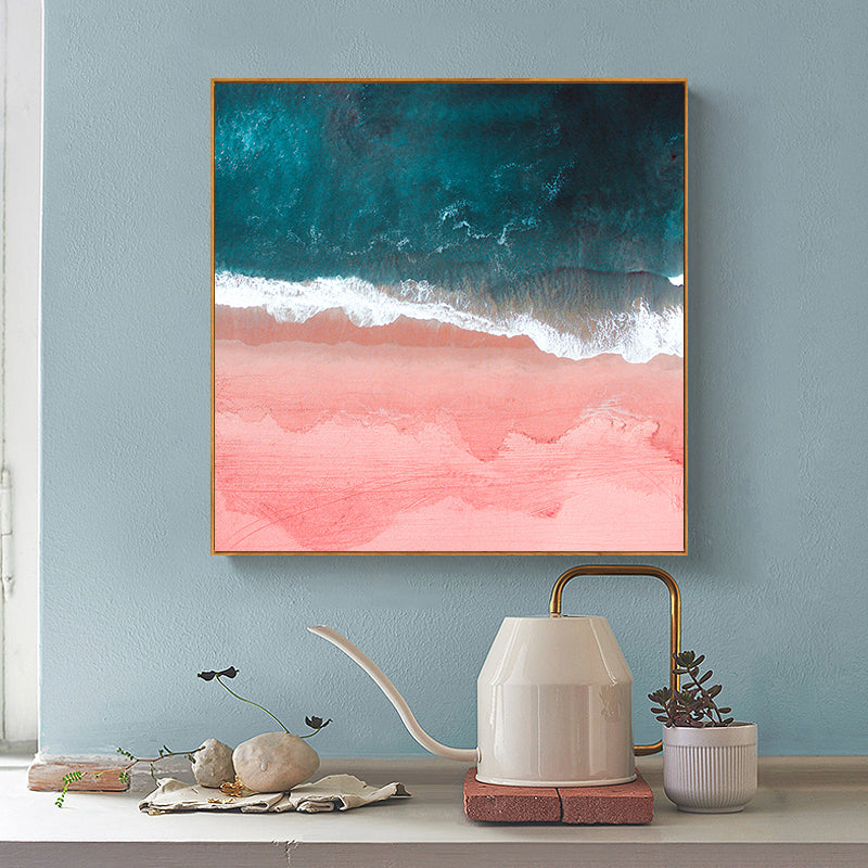 50cmx50cm Pink Sea Wood Frame Canvas Wall Art-Home &amp; Garden &gt; Wall Art-PEROZ Accessories