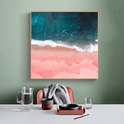 80cmx80cm Pink Sea Wood Frame Canvas Wall Art-Home &amp; Garden &gt; Wall Art-PEROZ Accessories