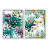 50cmx70cm Toucan and orchid 2 Sets Black Frame Canvas Wall Art-Home & Garden > Wall Art-PEROZ Accessories