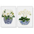50cmx70cm Elegant Flower 2 Sets White Frame Canvas Wall Art-Home & Garden > Wall Art-PEROZ Accessories
