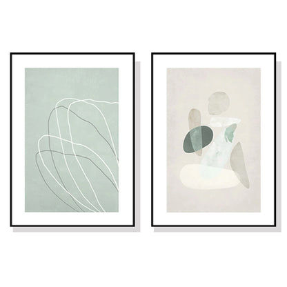 50cmx70cm Abstract body and lines 2 Sets Black Frame Canvas Wall Art-Home &amp; Garden &gt; Wall Art-PEROZ Accessories