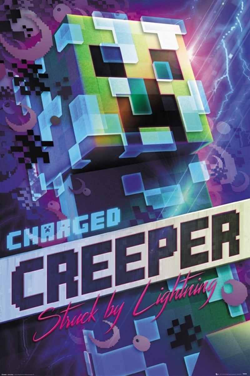 Minecraft Charged Creeper-Home &amp; Garden &gt; Wall Art-PEROZ Accessories