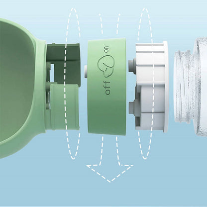 Portable Dog Water Bottle with Food Container Leak Proof Dog Water Dispenser(Green)-Dog Water Bottles-PEROZ Accessories