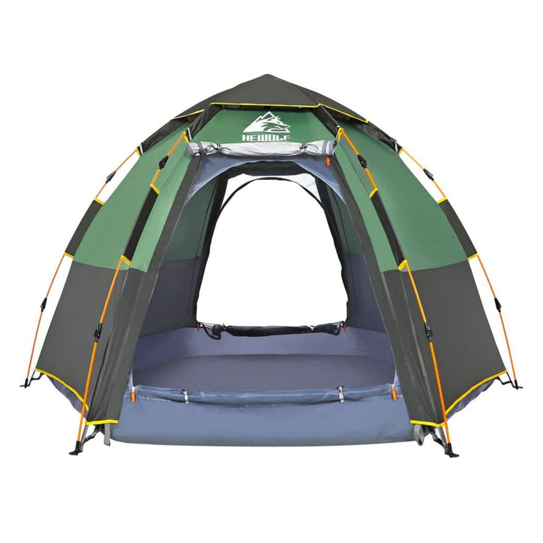 Waterproof Instant Camping Tent 4/5/6 Person Easy Quick Setup Dome Hexagonal Family Tents For Camping, Double Layer Flysheet Can Be Used As Beach Shelter-Outdoor &gt; Camping-PEROZ Accessories