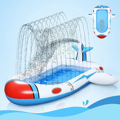 Inflatable Sprinkler Pool for Kids - Spaceship-Water Play Toys-PEROZ Accessories