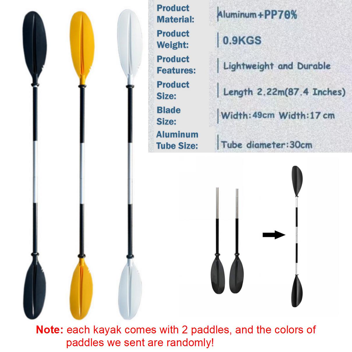 Crystal Clear Kayak with Random Color Paddles-Outdoor &gt; Boating-PEROZ Accessories