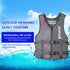 Life Jacket for Unisex Adjustable Safety Breathable Life Vest for Men Women(Grey-L)-Outdoor > Boating-PEROZ Accessories