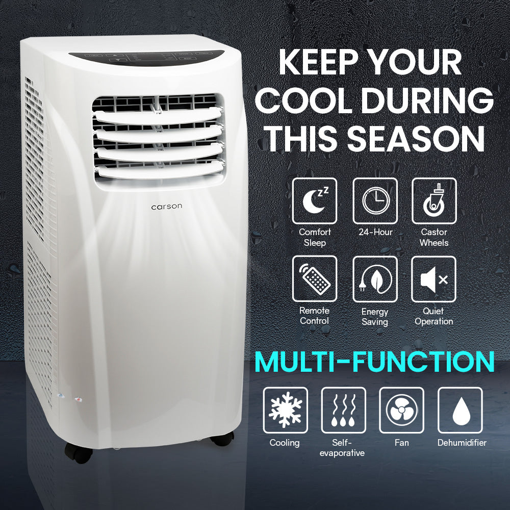 CARSON 3in1 Portable Air Conditioner 6000BTU Mobile Fan Cooler Cooling-Air Conditioners-PEROZ Accessories