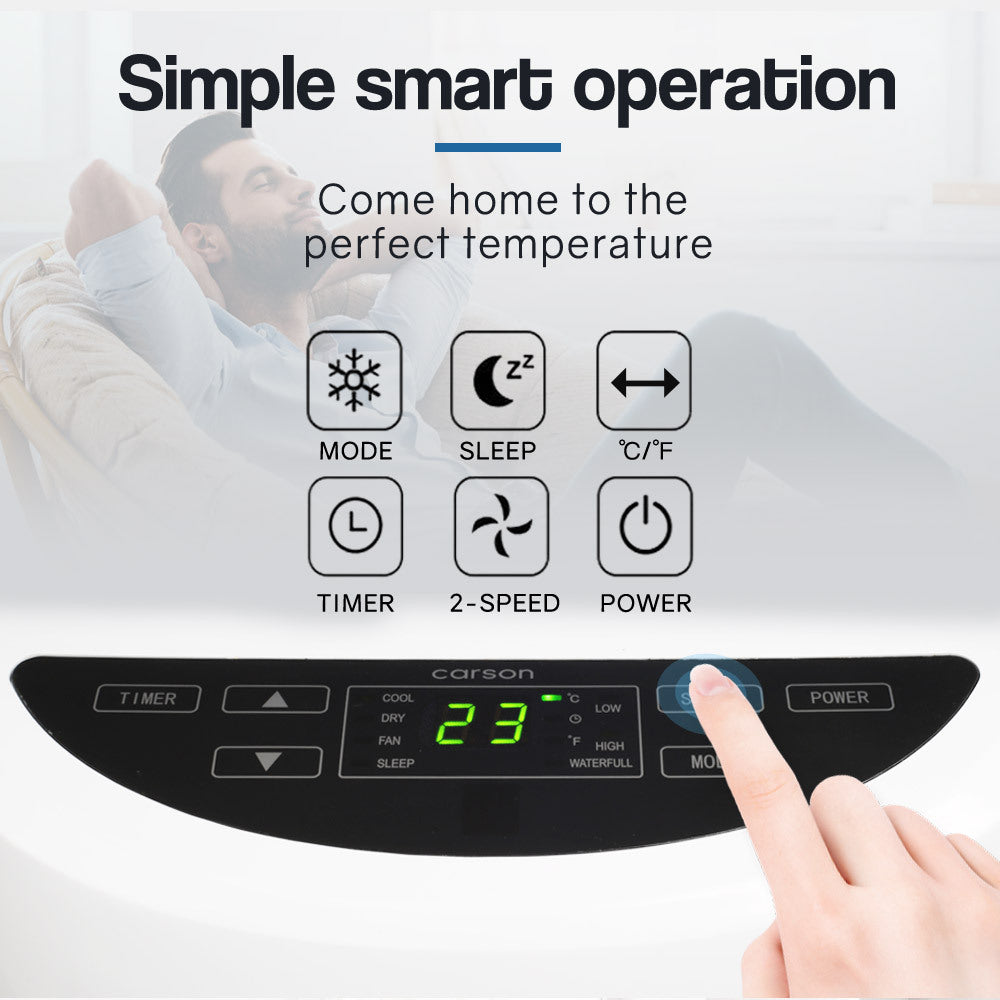CARSON 3in1 Portable Air Conditioner 6000BTU Mobile Fan Cooler Cooling-Air Conditioners-PEROZ Accessories