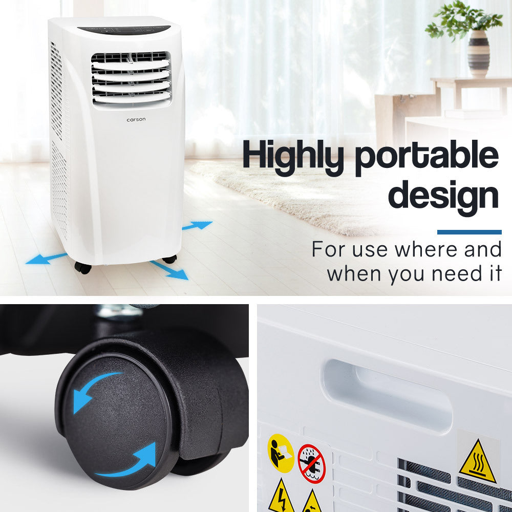 CARSON 3in1 Portable Air Conditioner 6000BTU Mobile Fan Cooler Cooling-Air Conditioners-PEROZ Accessories