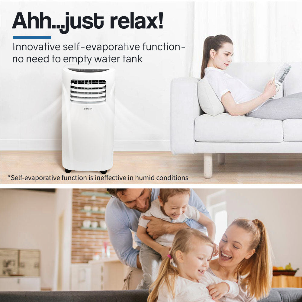 CARSON 3in1 Portable Air Conditioner 6000BTU Mobile Fan Cooler Cooling-Air Conditioners-PEROZ Accessories