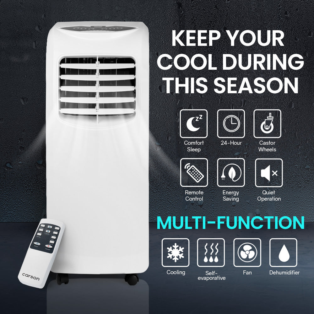 CARSON 3-in-1 Portable Air Conditioner Dehumidifier Fan Cooler Aircon 7000 BTU-Air Conditioners-PEROZ Accessories