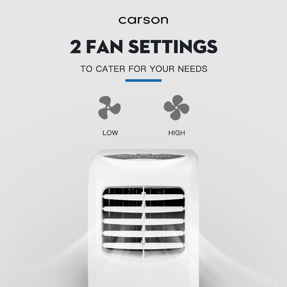 CARSON Portable Air Conditioner Mobile Fan Cooler Cooling Dehumidifier 9000BTU-Air Conditioners-PEROZ Accessories