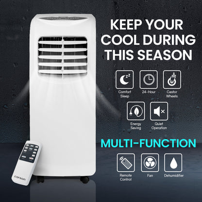 CARSON Portable Air Conditioner Mobile Fan Cooler Cooling Dehumidifier 9000BTU-Air Conditioners-PEROZ Accessories