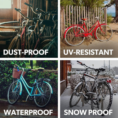 VALK Double Bike Cover Bicycle Universal Waterproof Outdoor Cycling UV Resistant-Sports &amp; Fitness &gt; Bikes &amp; Accessories-PEROZ Accessories