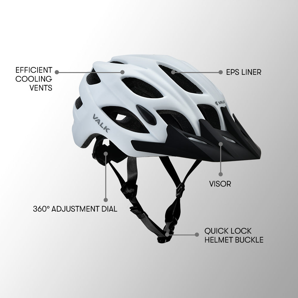 VALK Mountain Bike Helmet Large 58-61cm Bicycle MTB Cycling Safety Accessories-Sports &amp; Fitness &gt; Bikes &amp; Accessories-PEROZ Accessories