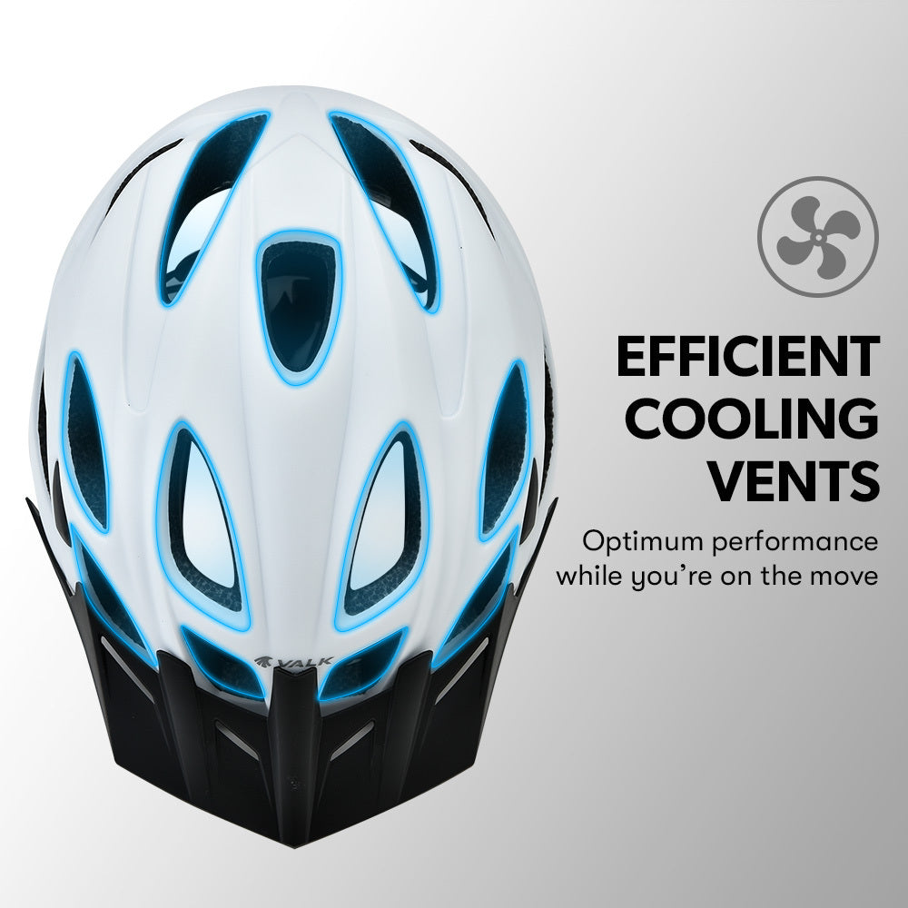 VALK Mountain Bike Helmet Large 58-61cm Bicycle MTB Cycling Safety Accessories-Sports &amp; Fitness &gt; Bikes &amp; Accessories-PEROZ Accessories