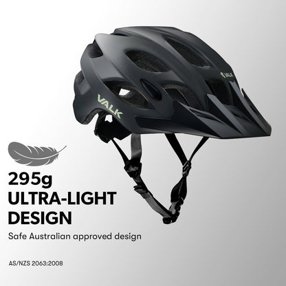 VALK Mountain Bike Helmet Medium 56-58cm MTB Bicycle Cycling Safety Accessories-Sports &amp; Fitness &gt; Bikes &amp; Accessories-PEROZ Accessories