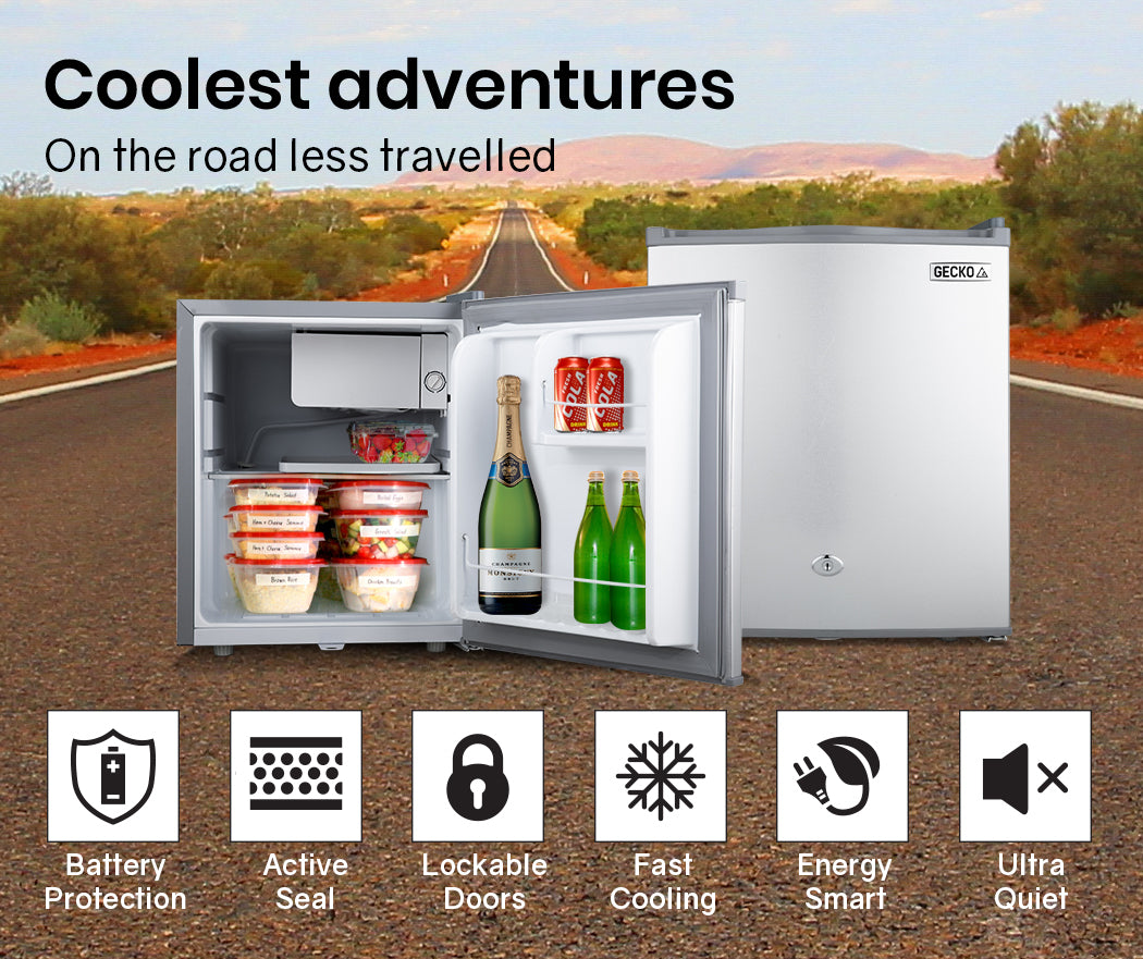GECKO 57L Portable Bar Fridge Refrigerator 12V/24V/240V Camping Camper Caravan-Outdoor &gt; Camping-PEROZ Accessories