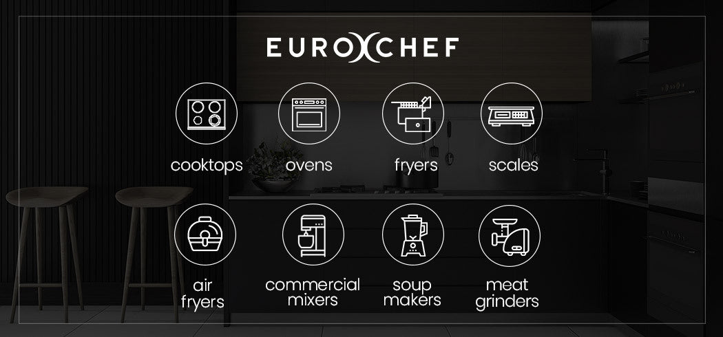 EUROCHEF 10L Electric Digital Air Fryer with Rotisserie, Rotating Fry Basket, Rack and Tongs, White-Appliances &gt; Kitchen Appliances-PEROZ Accessories