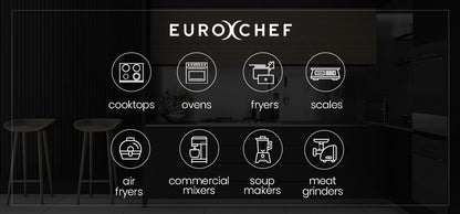 EUROCHEF 10L Electric Digital Air Fryer with Rotisserie, Rotating Fry Basket, Rack and Tongs, White-Appliances &gt; Kitchen Appliances-PEROZ Accessories